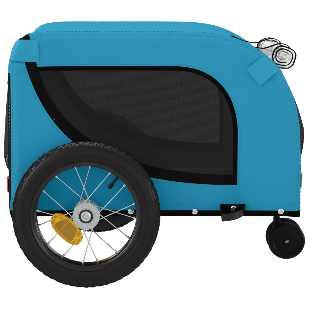Hondenfietstrailer oxford stof en ijzer blauw en zwart is nu te koop bij PeponiXL, paradijselijk wonen!