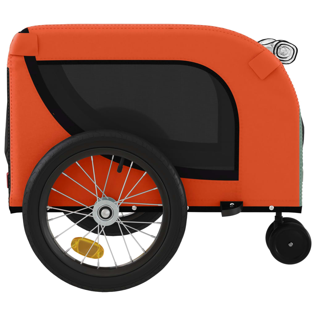Hondenfietstrailer oxford stof en ijzer oranje en zwart is nu te koop bij PeponiXL, paradijselijk wonen!