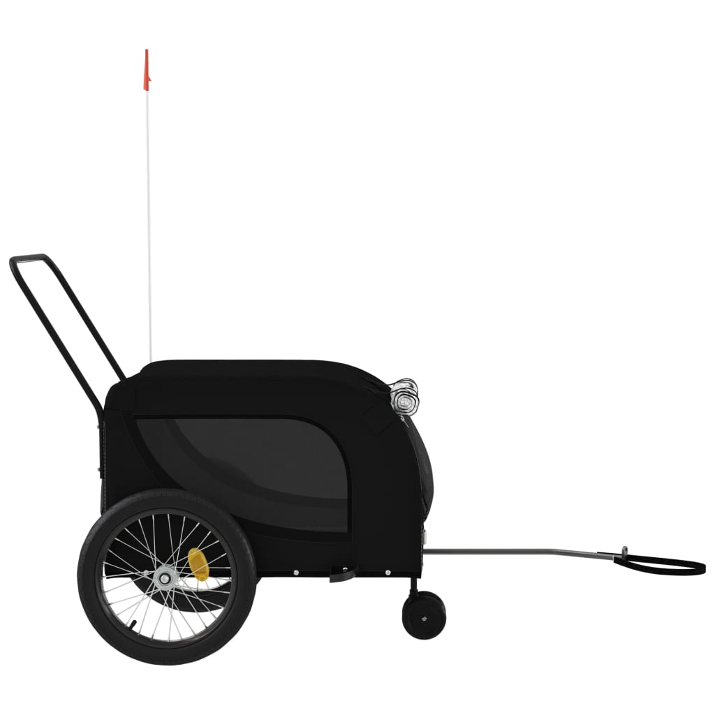 Hondenfietstrailer oxford stof en ijzer zwart is nu te koop bij PeponiXL, paradijselijk wonen!