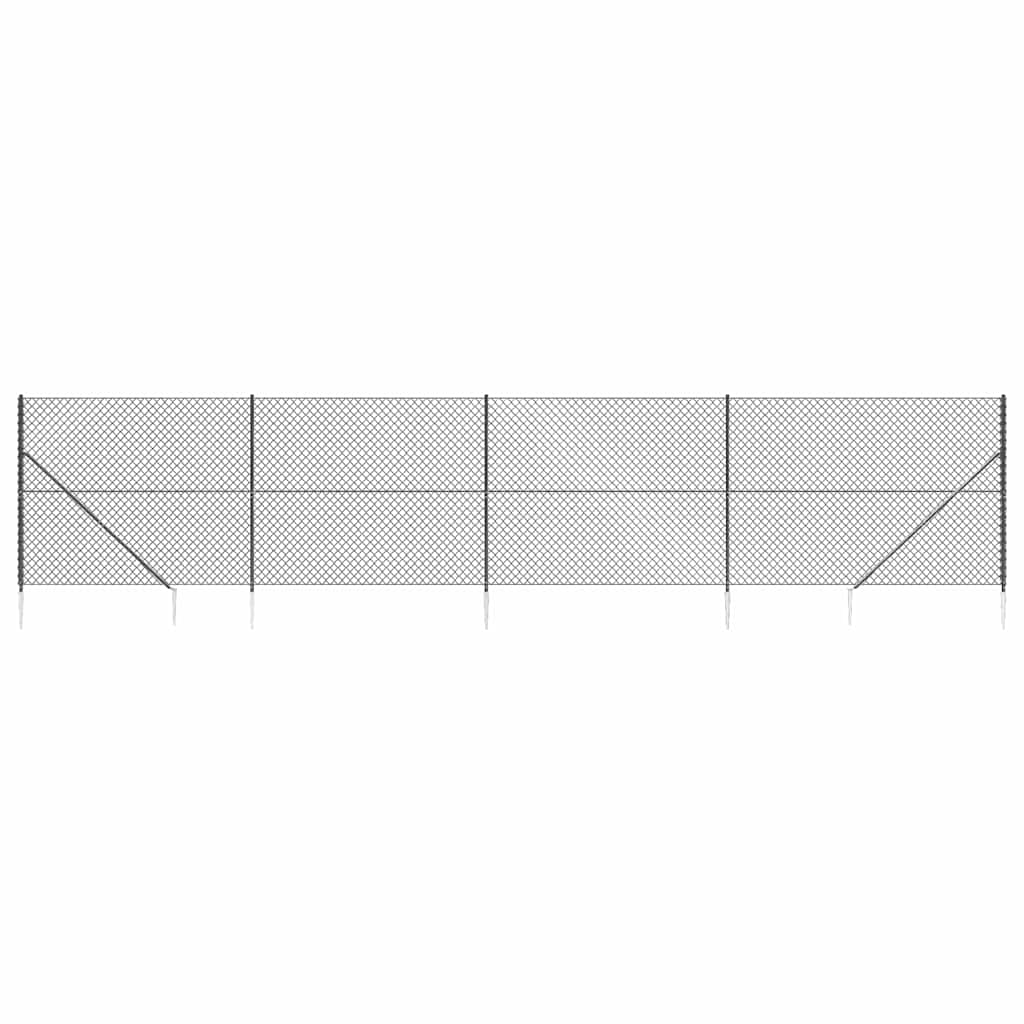 Gaashek met grondankers 1,4x10 m antracietkleurig is nu te koop bij PeponiXL, paradijselijk wonen!
