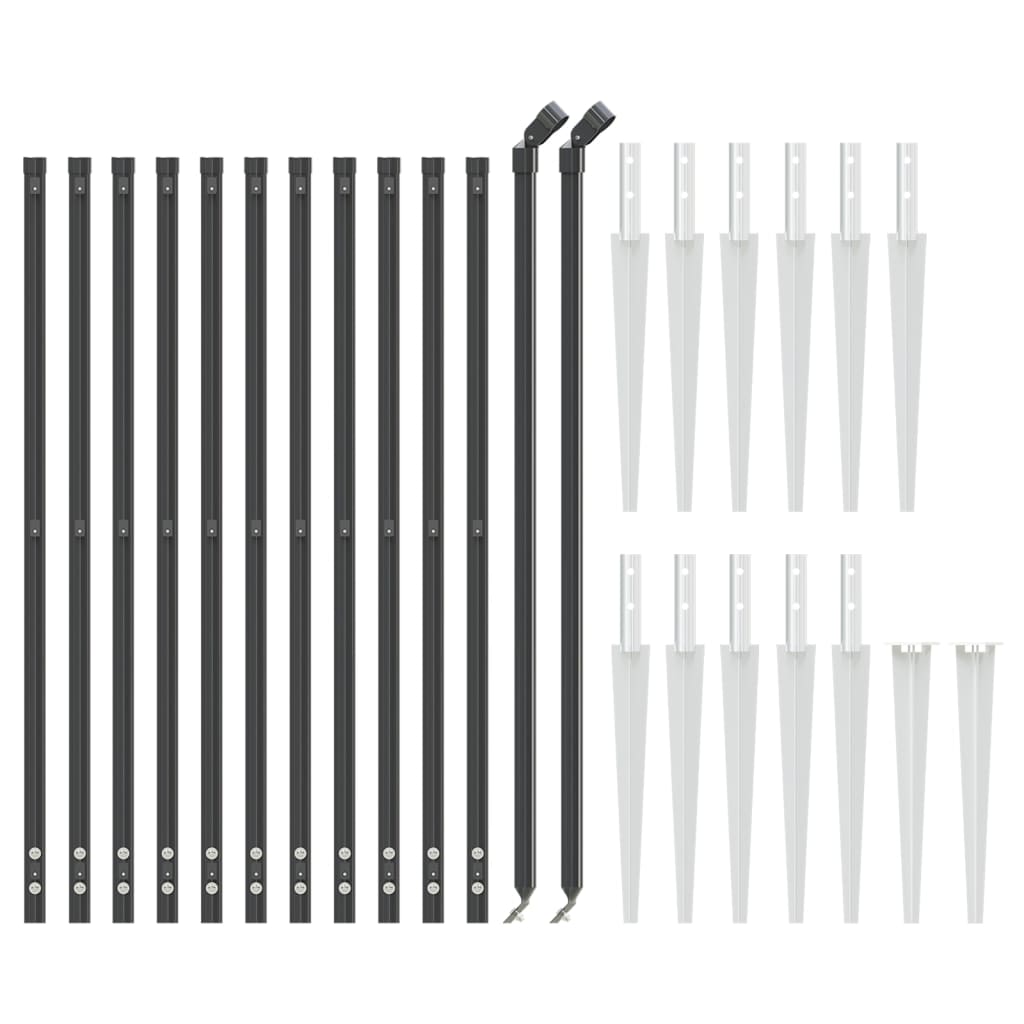 Gaashek met grondankers 0,8x25 m antracietkleurig is nu te koop bij PeponiXL, paradijselijk wonen!