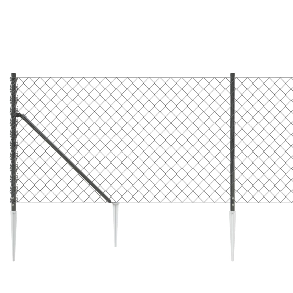 Gaashek met grondankers 0,8x25 m antracietkleurig is nu te koop bij PeponiXL, paradijselijk wonen!