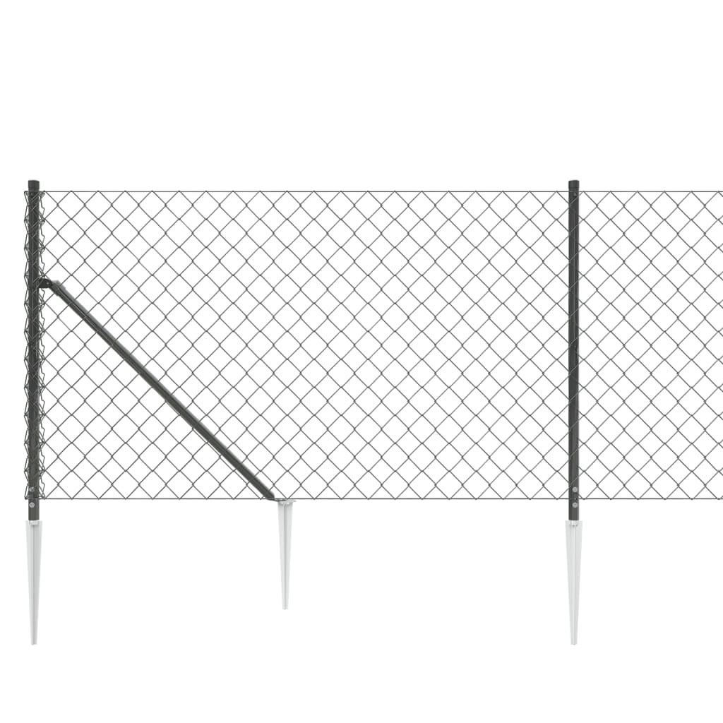 Gaashek met grondankers 1,1x25 m antracietkleurig