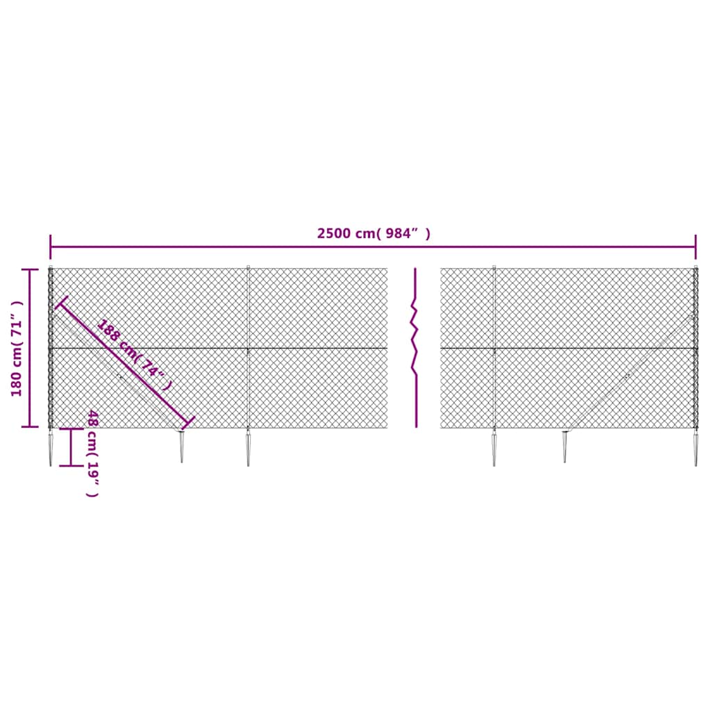 Gaashek met grondankers 1,8x25 m antracietkleurig is nu te koop bij PeponiXL, paradijselijk wonen!