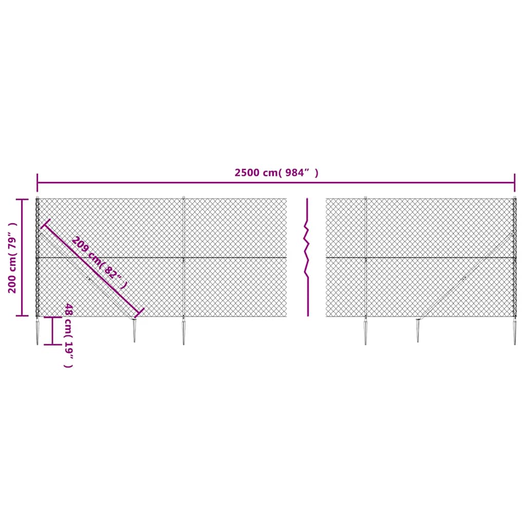 Gaashek met grondankers 2x25 m antracietkleurig is nu te koop bij PeponiXL, paradijselijk wonen!