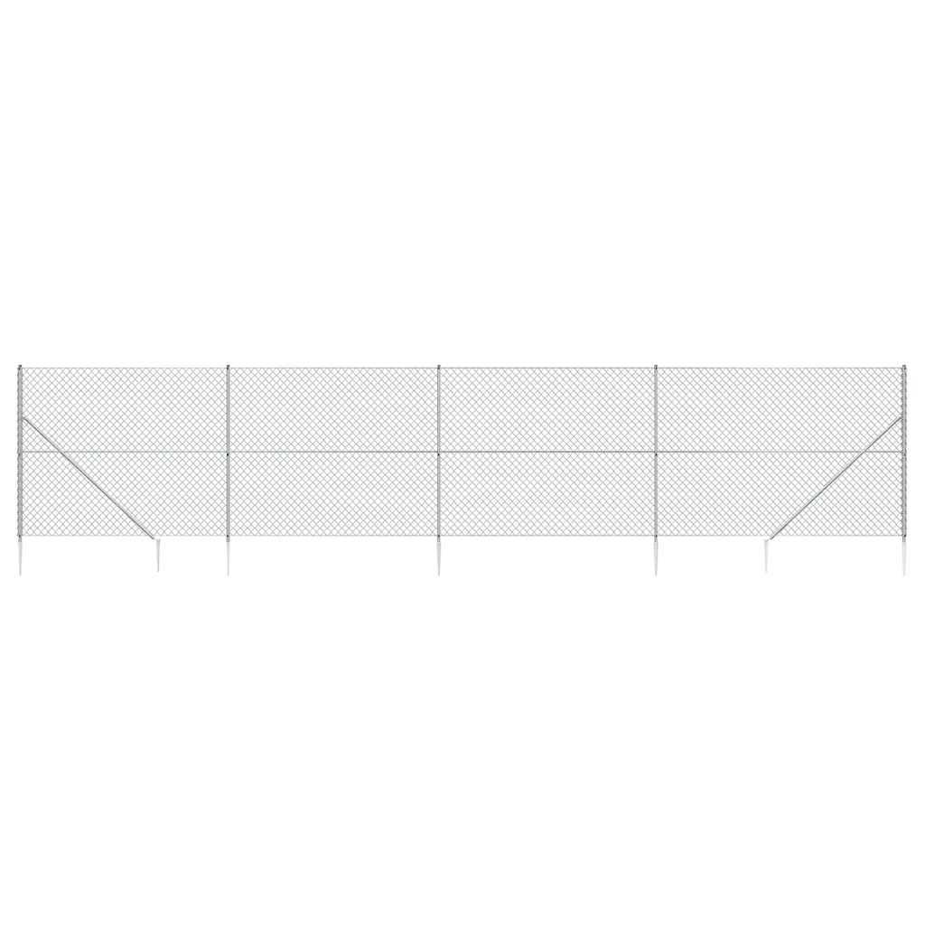 Gaashek met grondankers 1,6x10 m zilverkleurig is nu te koop bij PeponiXL, paradijselijk wonen!