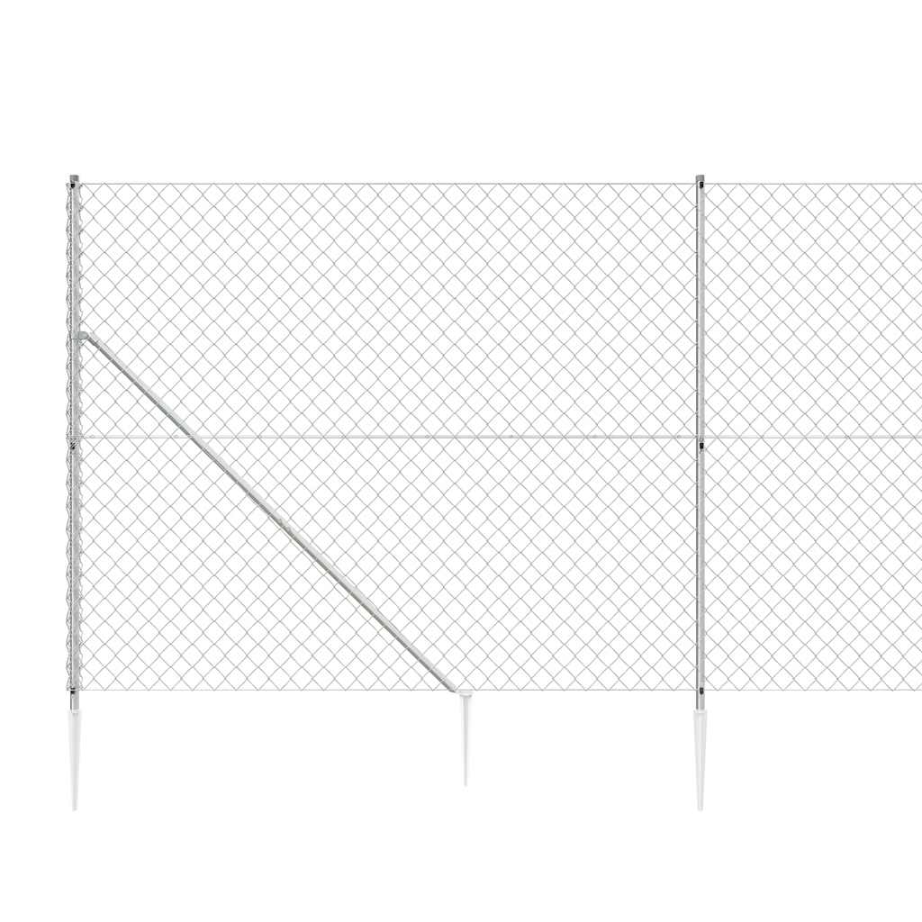 Gaashek met grondankers 1,6x10 m zilverkleurig is nu te koop bij PeponiXL, paradijselijk wonen!