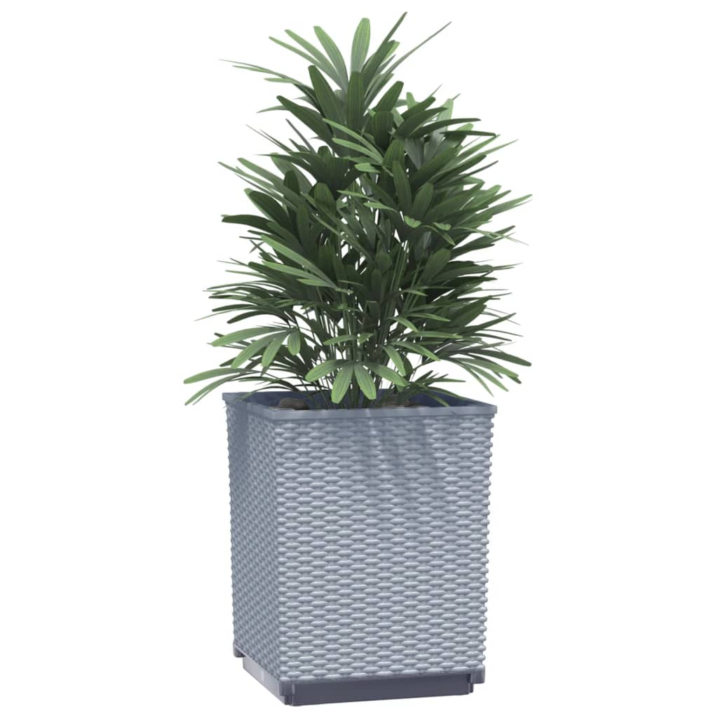 Plantenbakken 2 st 30x30x37 cm polypropeen lichtgrijs is nu te koop bij PeponiXL, paradijselijk wonen!