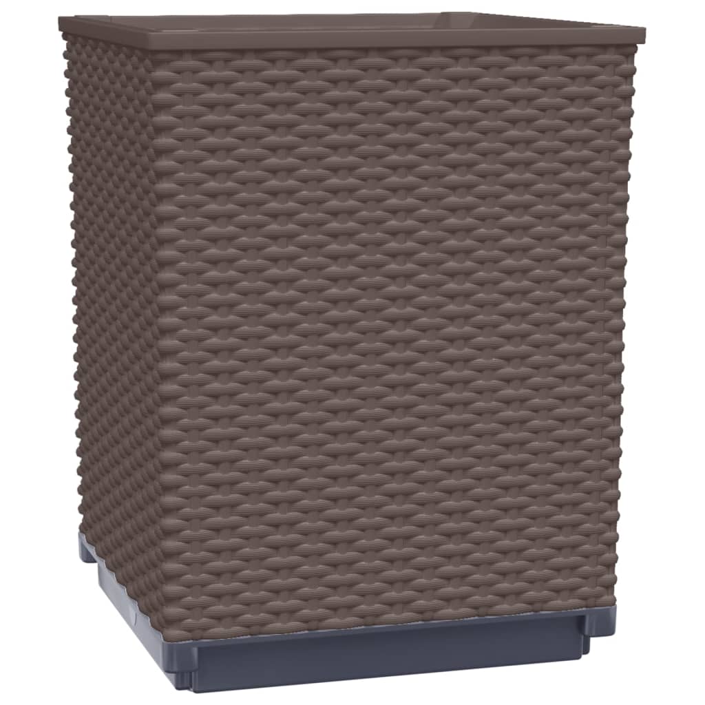 Plantenbakken 2 st 30x30x37 cm polypropeen bruin is nu te koop bij PeponiXL, paradijselijk wonen!