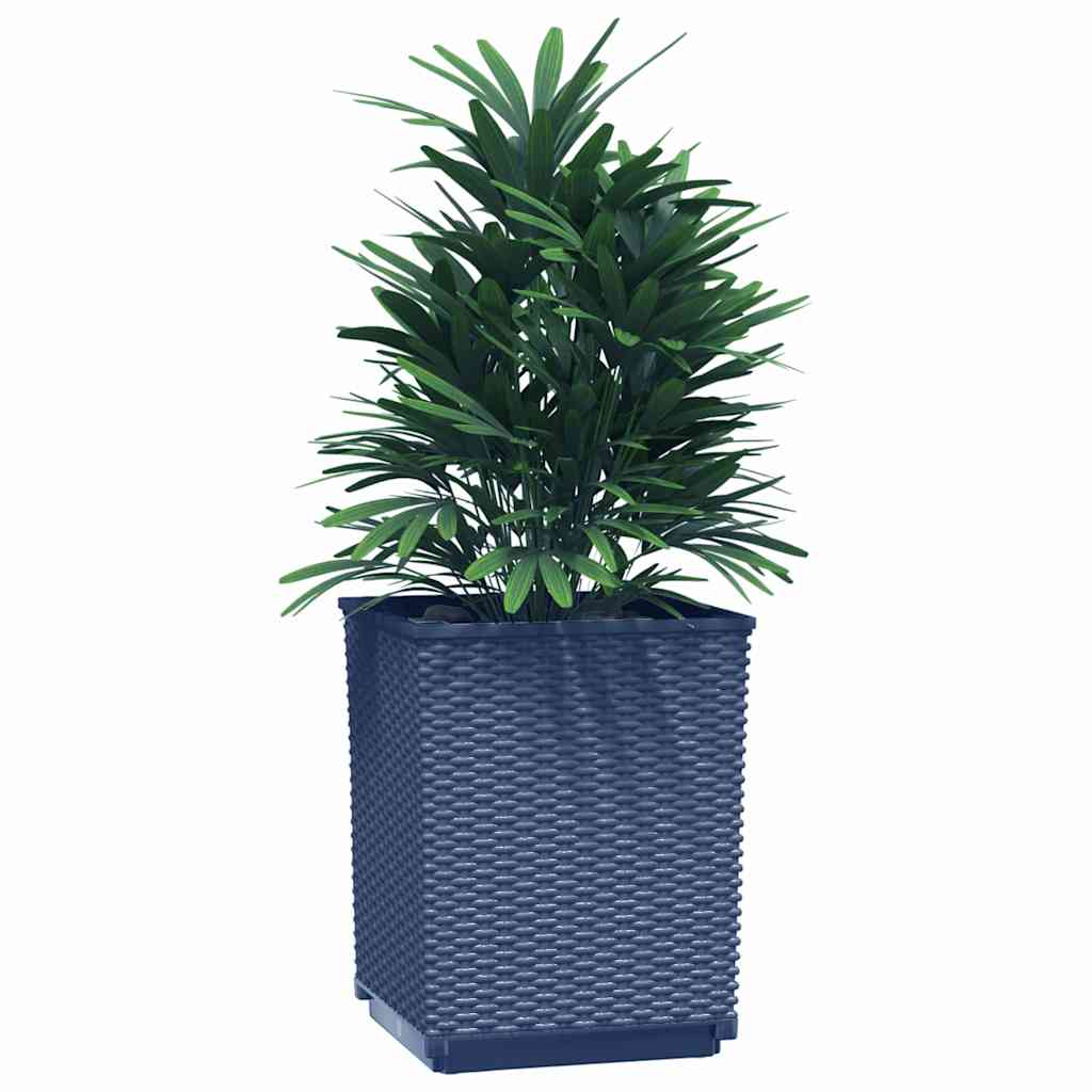 Plantenbakken 4 st 30x30x37 cm polypropeen blauwgrijs is nu te koop bij PeponiXL, paradijselijk wonen!