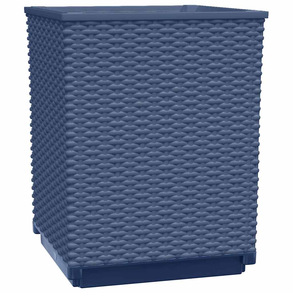 Plantenbakken 4 st 30x30x37 cm polypropeen blauwgrijs is nu te koop bij PeponiXL, paradijselijk wonen!