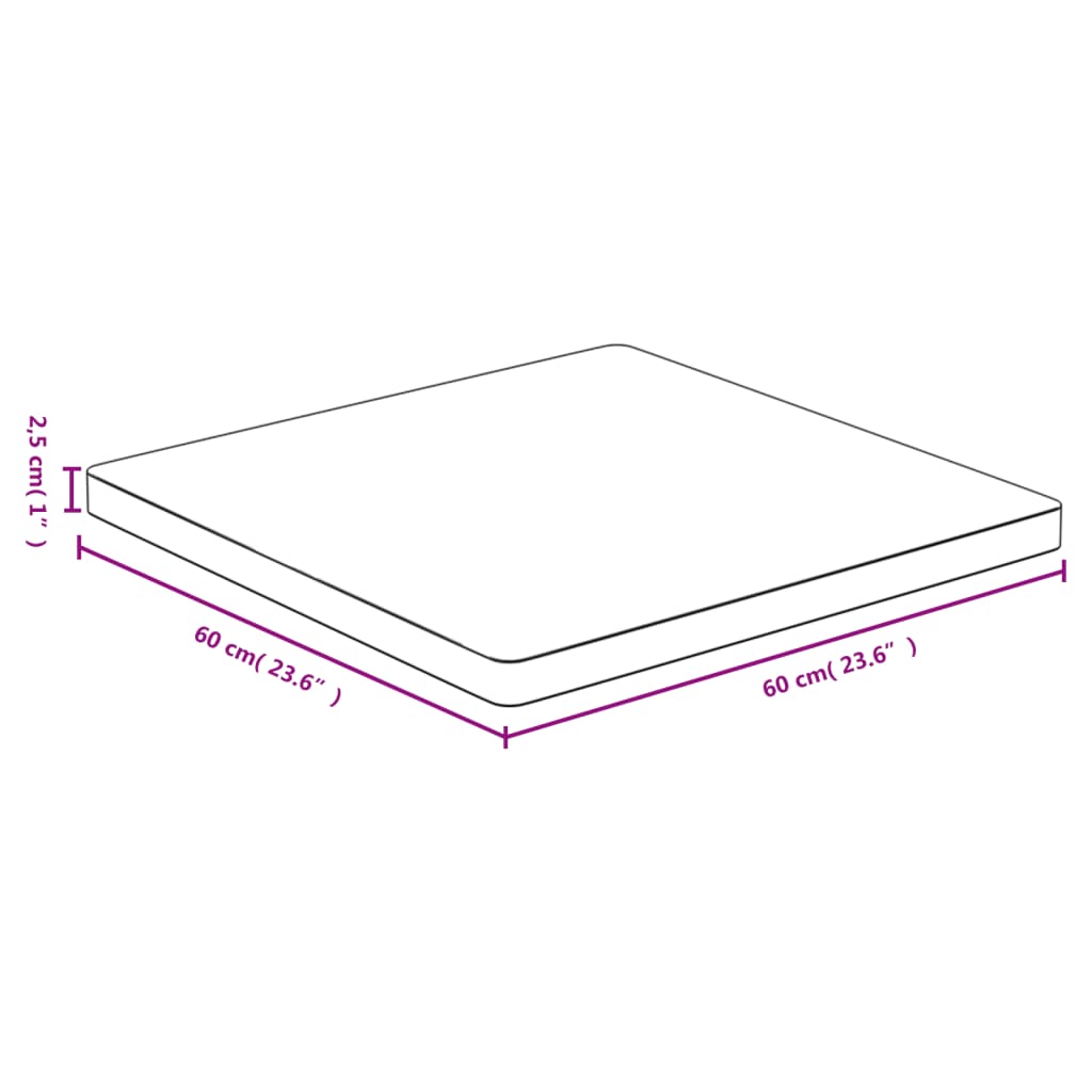 Tafelblad 60x60x2,5 cm bamboe is nu te koop bij PeponiXL, paradijselijk wonen!