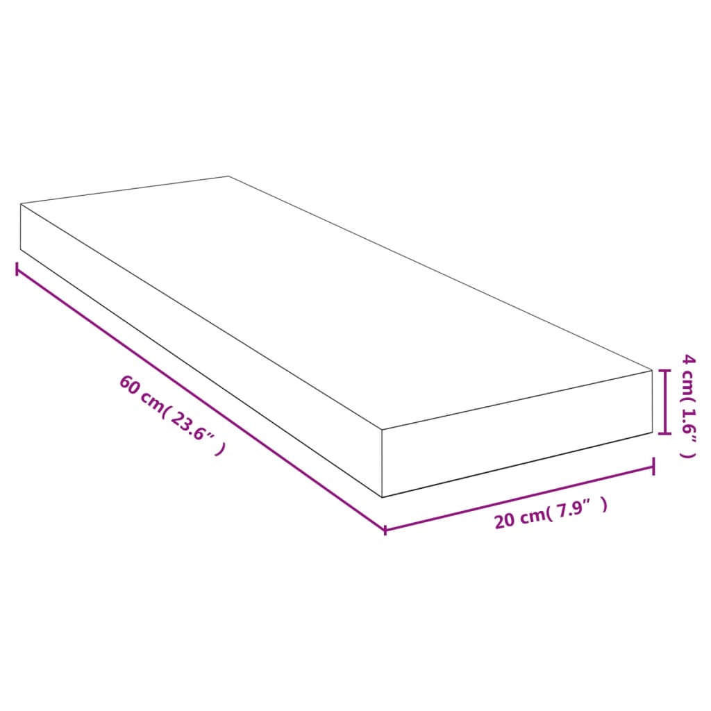 Wandschap 60x20x4 cm bamboe is nu te koop bij PeponiXL, paradijselijk wonen!