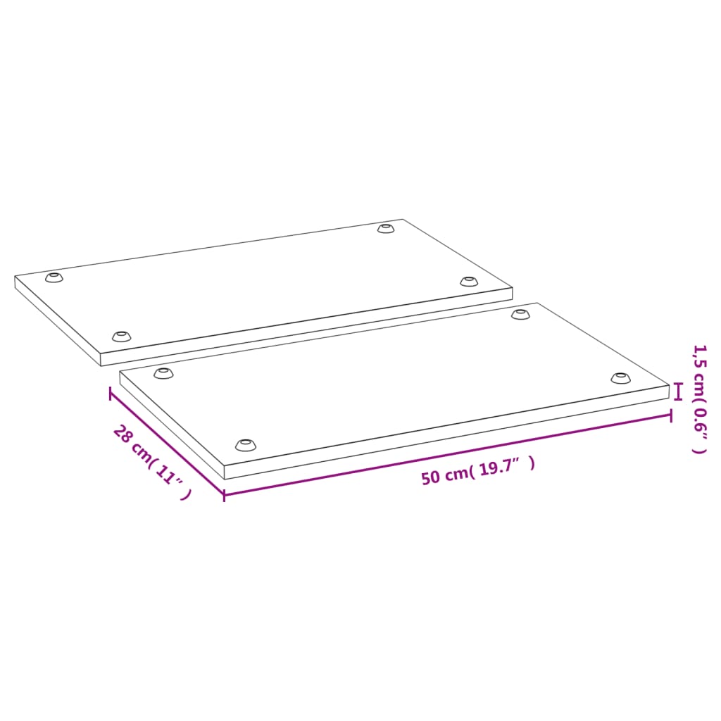 Kookplaatafdekkingen 2 st 50x28x1,5 cm bamboe is nu te koop bij PeponiXL, paradijselijk wonen!