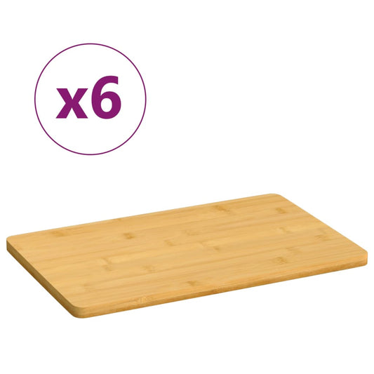 Ontbijtborden 6 st 22x14x0,8 cm bamboe is nu te koop bij PeponiXL, paradijselijk wonen!