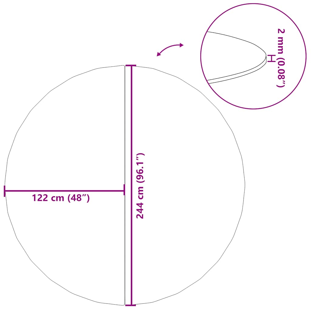 Zwembadgrondzeil Ø244 cm polyester geotextiel lichtgrijs is nu te koop bij PeponiXL, paradijselijk wonen!