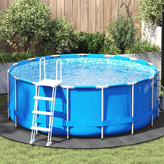 Zwembadgrondzeil Ø244 cm polyester geotextiel lichtgrijs is nu te koop bij PeponiXL, paradijselijk wonen!