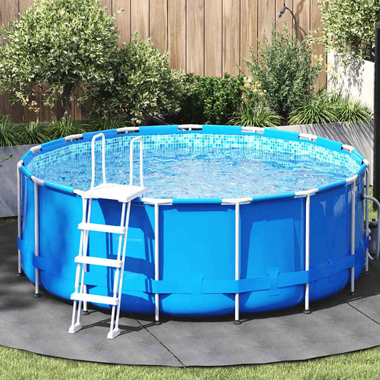 Zwembadgrondzeil Ø306 cm polyester geotextiel lichtgrijs is nu te koop bij PeponiXL, paradijselijk wonen!