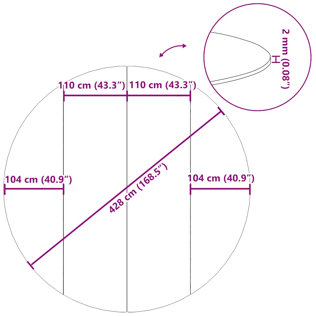 Zwembadgrondzeil Ø428 cm polyester geotextiel lichtgrijs is nu te koop bij PeponiXL, paradijselijk wonen!