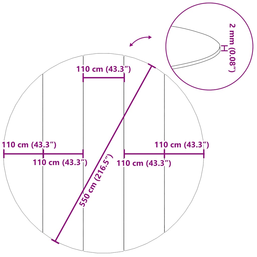 Zwembadgrondzeil Ø550 cm polyester geotextiel lichtgrijs is nu te koop bij PeponiXL, paradijselijk wonen!