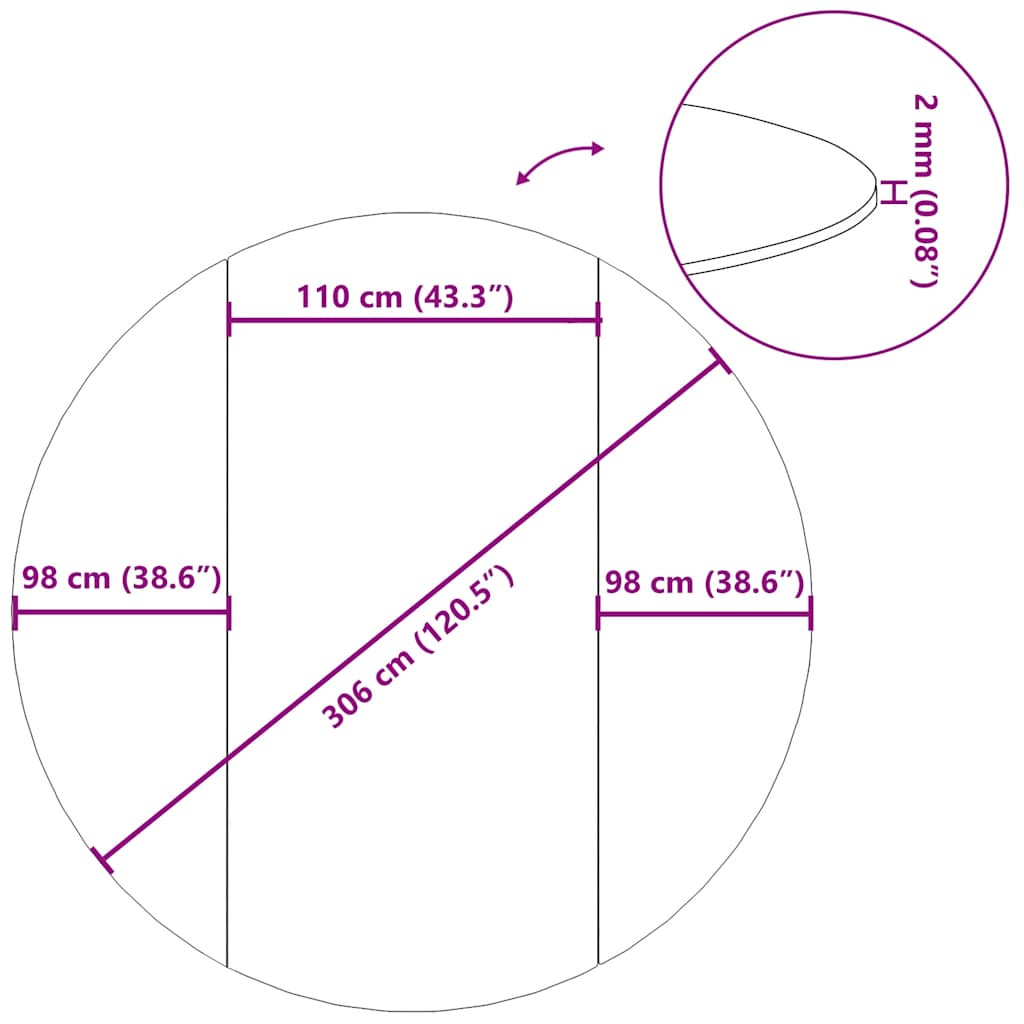 Zwembadgrondzeil Ø306 cm polyester geotextiel lichtgrijs is nu te koop bij PeponiXL, paradijselijk wonen!