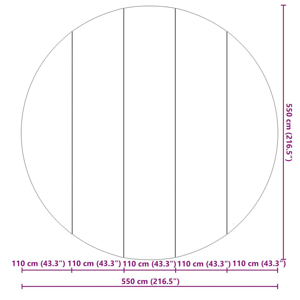 Zwembadgrondzeil Ø550 cm polyester geotextiel lichtgrijs is nu te koop bij PeponiXL, paradijselijk wonen!