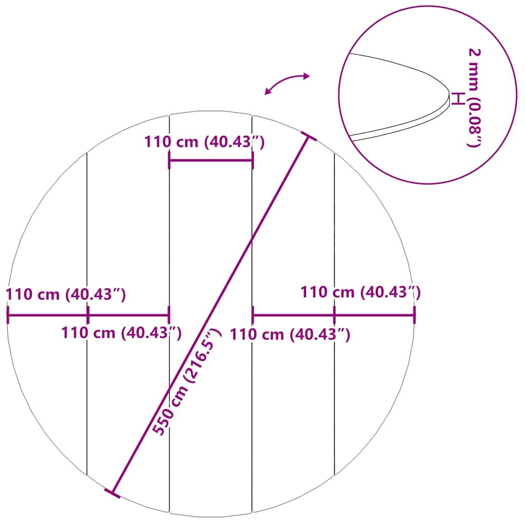 Zwembadgrondzeil Ø550 cm polyester geotextiel lichtgrijs is nu te koop bij PeponiXL, paradijselijk wonen!