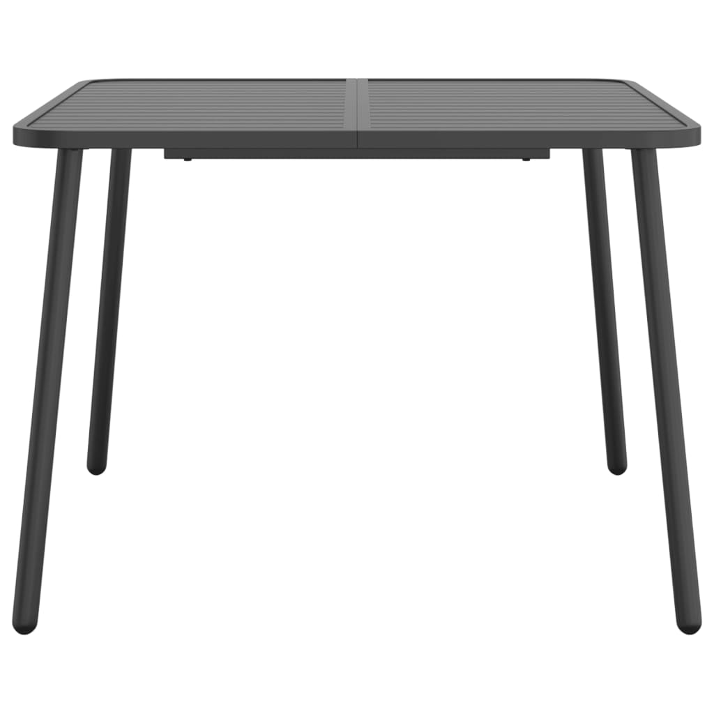 Tuintafel 100x100x71 cm staal antracietkleurig is nu te koop bij PeponiXL, paradijselijk wonen!