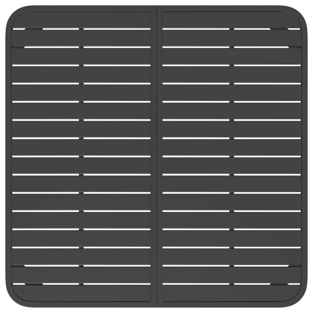 Tuintafel 100x100x71 cm staal antracietkleurig is nu te koop bij PeponiXL, paradijselijk wonen!