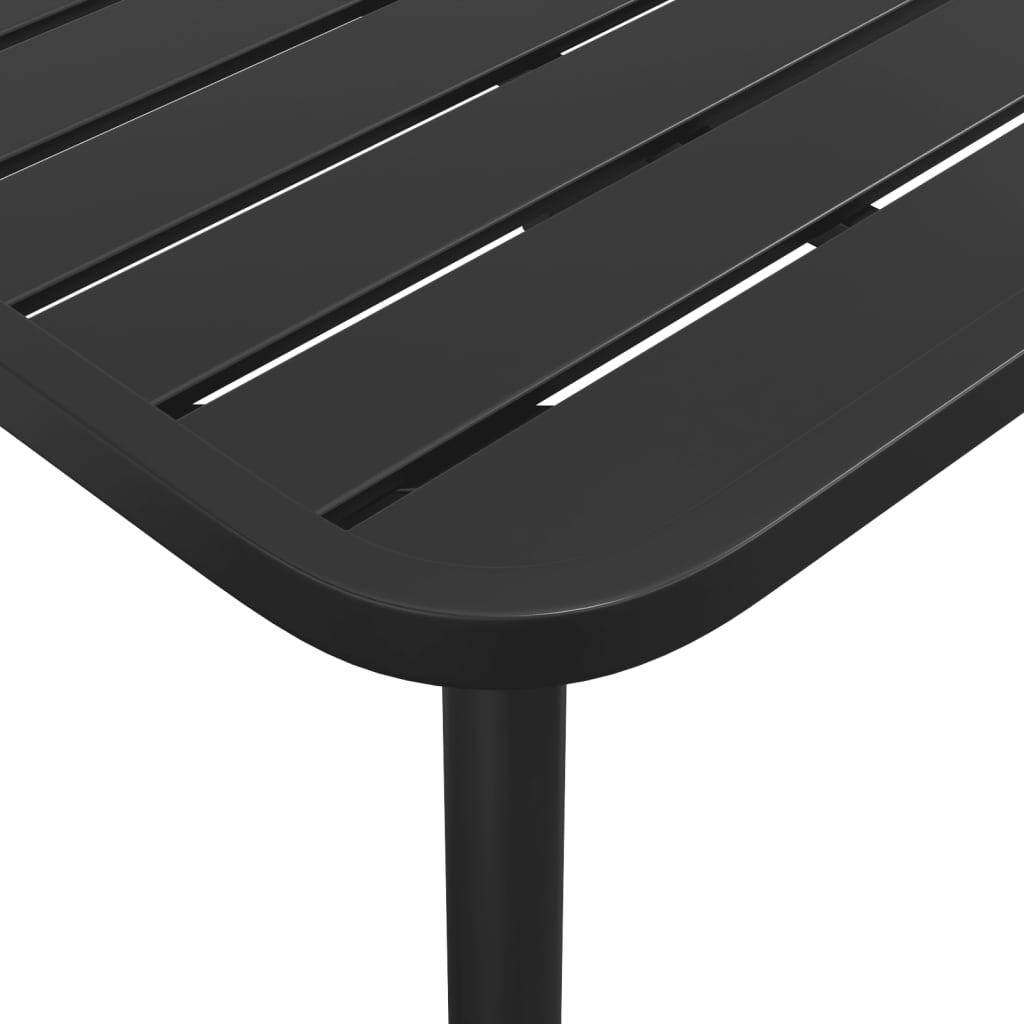 Tuintafel 100x100x71 cm staal antracietkleurig is nu te koop bij PeponiXL, paradijselijk wonen!