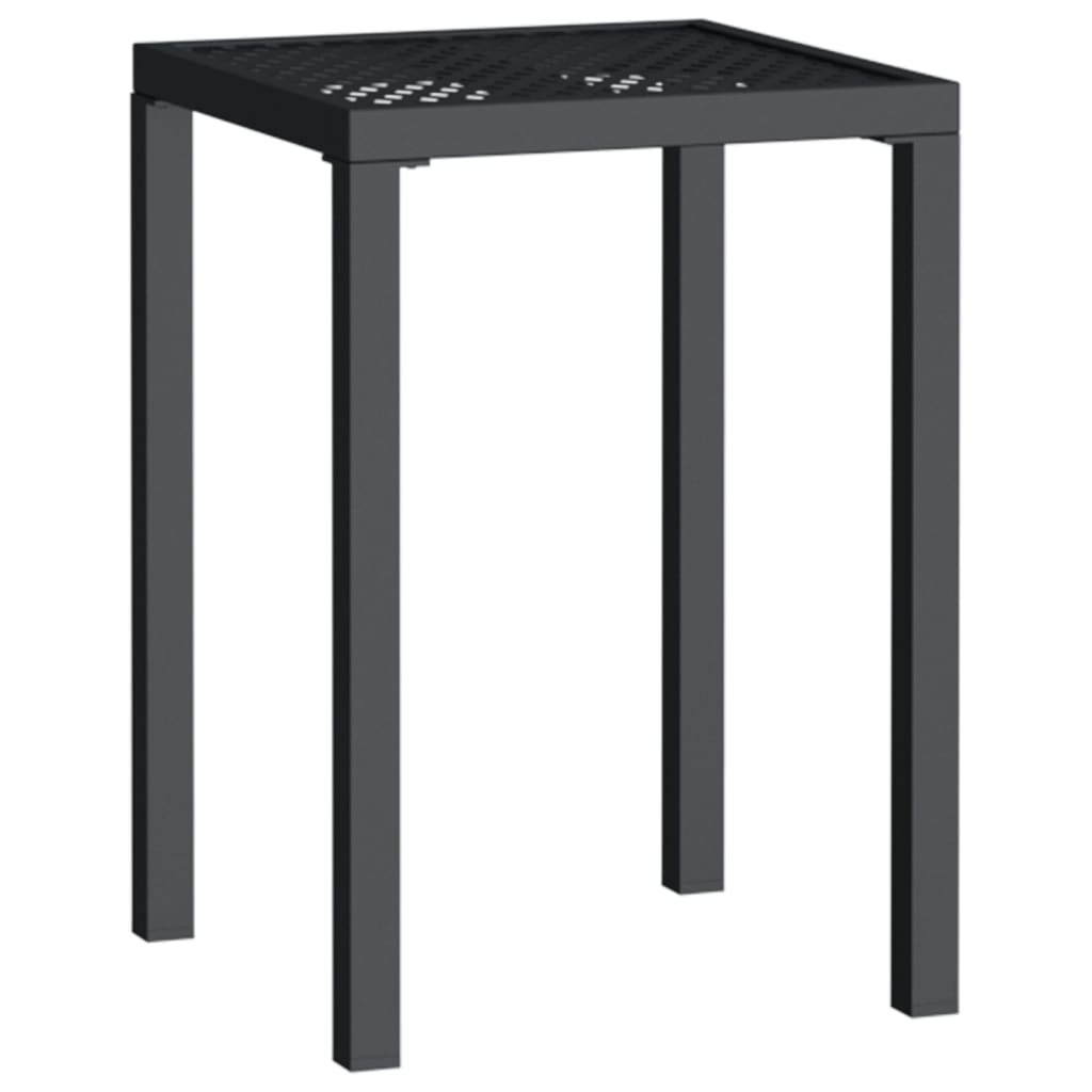 Tuintafel 50x50x72 cm staal antracietkleurig is nu te koop bij PeponiXL, paradijselijk wonen!