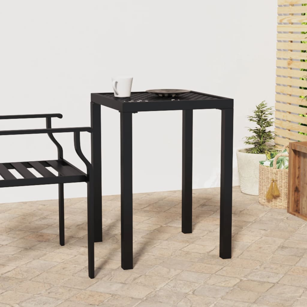 Tuintafel 50x50x72 cm staal antracietkleurig is nu te koop bij PeponiXL, paradijselijk wonen!