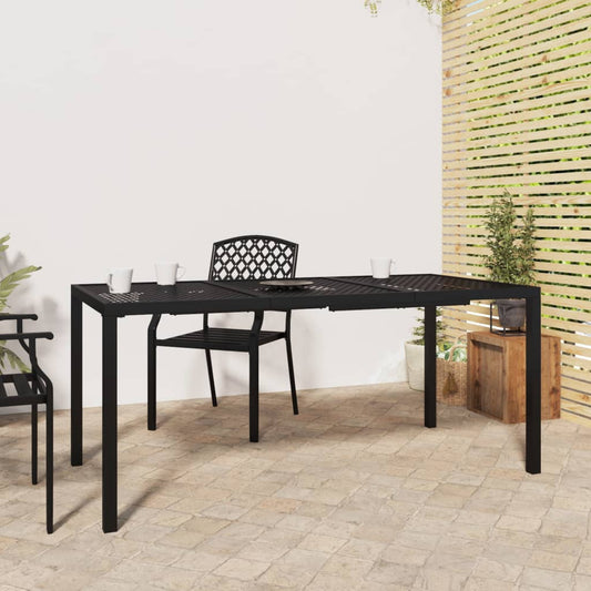 Tuintafel 165x80x72 cm staal antracietkleurig is nu te koop bij PeponiXL, paradijselijk wonen!