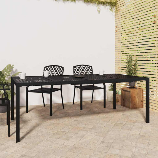 Tuintafel 200x100x72 cm staal antracietkleurig is nu te koop bij PeponiXL, paradijselijk wonen!