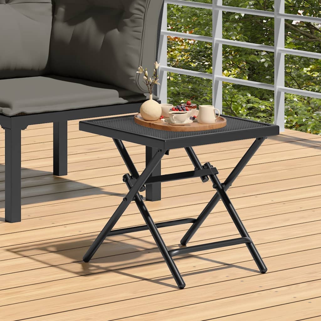 Tuintafel 38x38x38 cm staalgaas antracietkleurig is nu te koop bij PeponiXL, paradijselijk wonen!