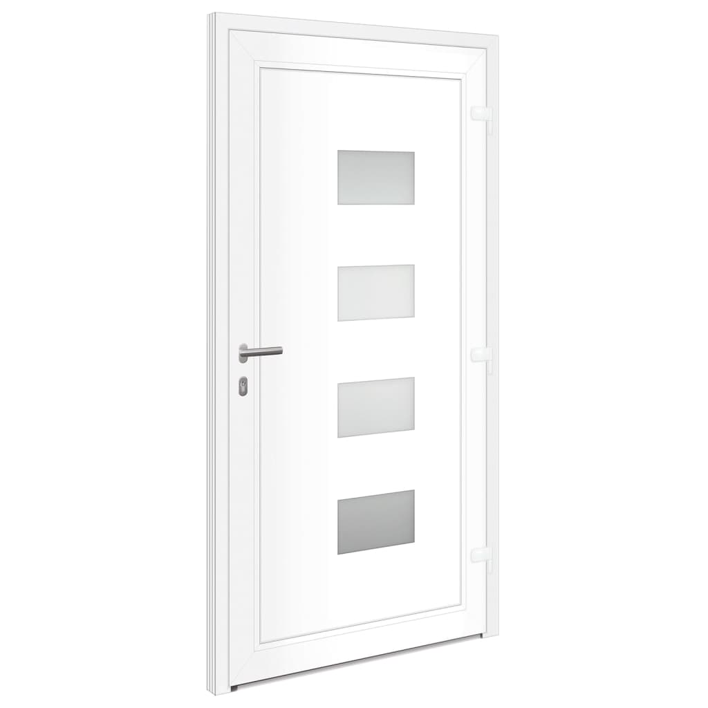 Voordeur 100x200 cm aluminium en PVC antracietkleurig is nu te koop bij PeponiXL, paradijselijk wonen!