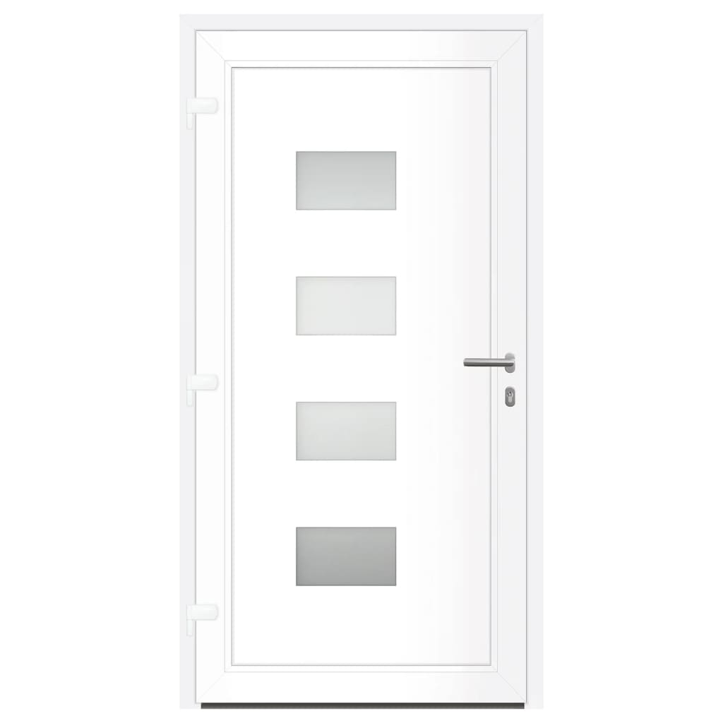 Voordeur 100x200 cm aluminium en PVC antracietkleurig is nu te koop bij PeponiXL, paradijselijk wonen!