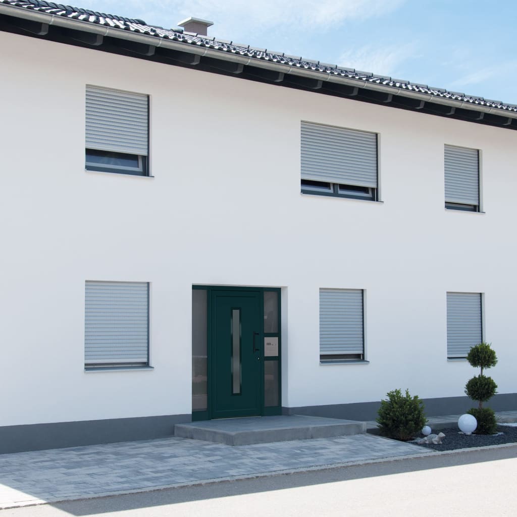 Voordeur 108x200 cm PVC antracietkleurig is nu te koop bij PeponiXL, paradijselijk wonen!