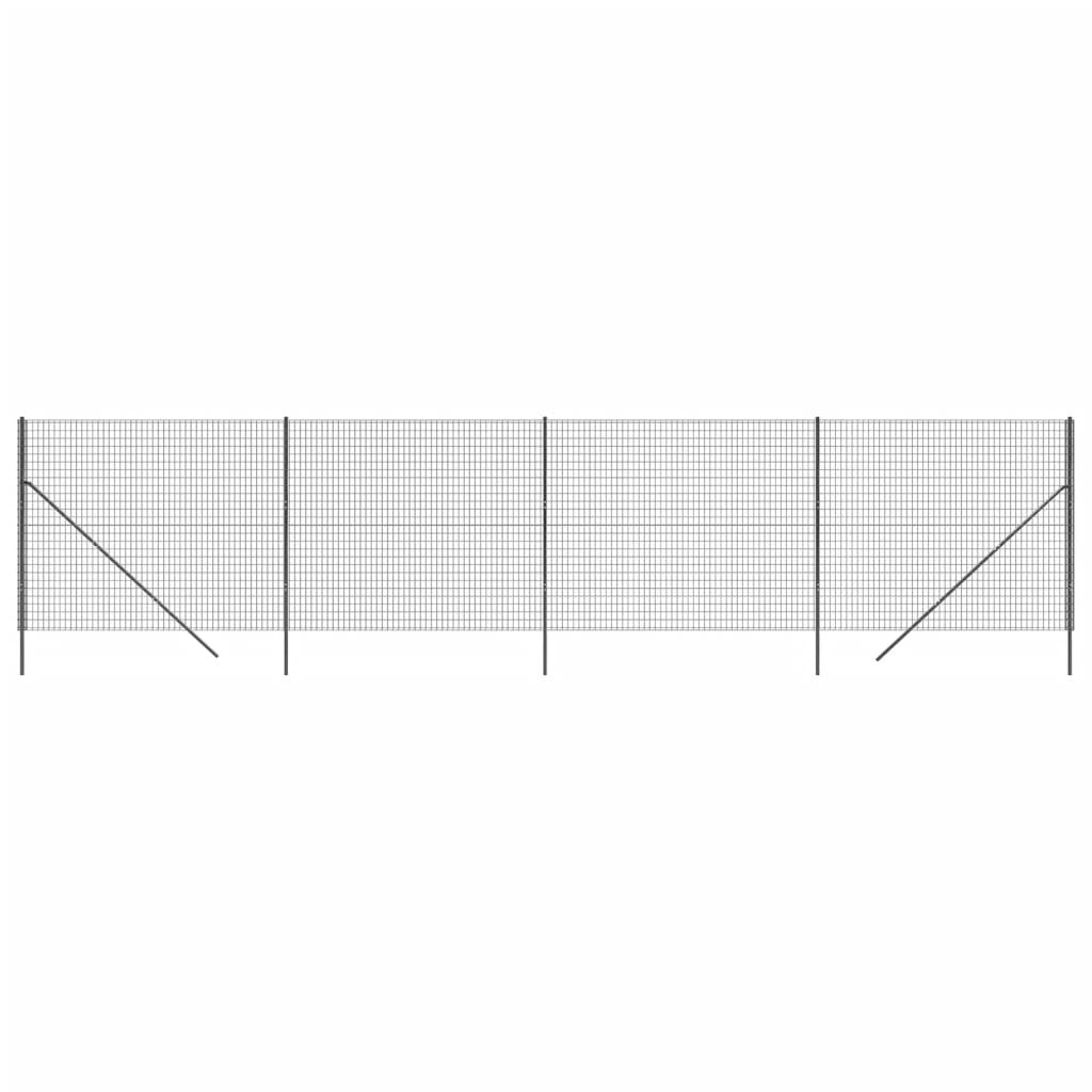 Draadgaashek 1,4x10 m gegalvaniseerd staal antracietkleurig is nu te koop bij PeponiXL, paradijselijk wonen!