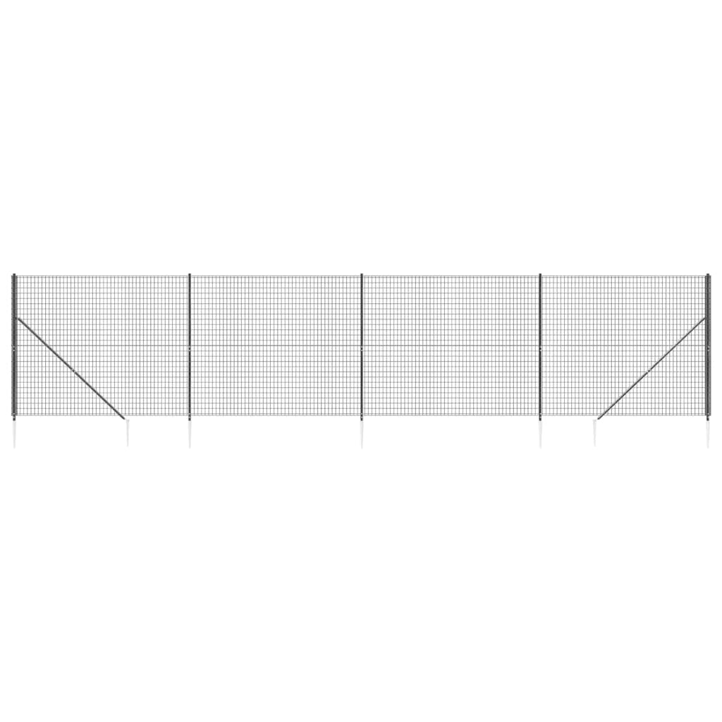 Draadgaashek met grondankers 1,4x10 m antracietkleurig is nu te koop bij PeponiXL, paradijselijk wonen!