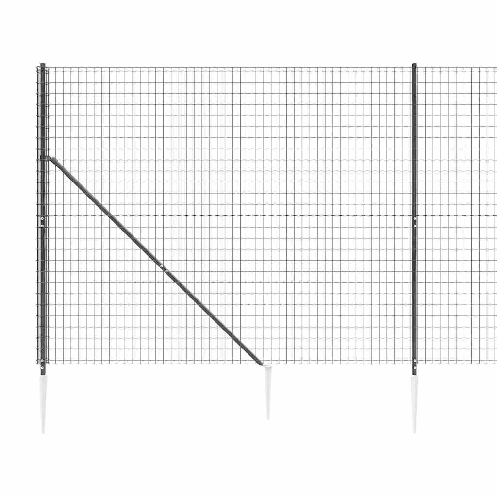 Draadgaashek met grondankers 1,4x25 m antracietkleurig is nu te koop bij PeponiXL, paradijselijk wonen!