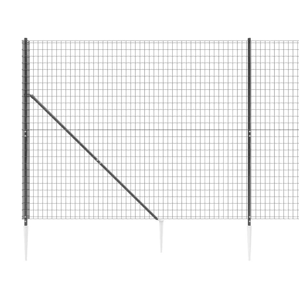 Draadgaashek met grondankers 1,6x25 m antracietkleurig is nu te koop bij PeponiXL, paradijselijk wonen!