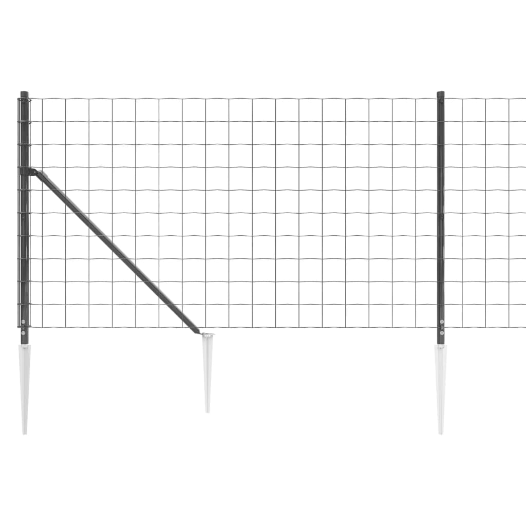 Draadgaashek met grondankers 0,8x10 m antracietkleurig is nu te koop bij PeponiXL, paradijselijk wonen!