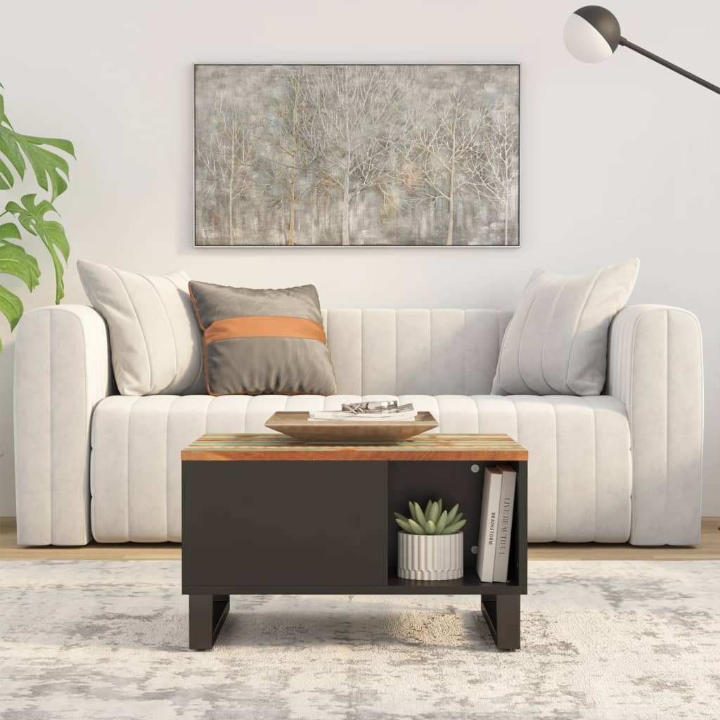 Salontafel 60x50x35 cm massief gerecycled hout is nu te koop bij PeponiXL, paradijselijk wonen!