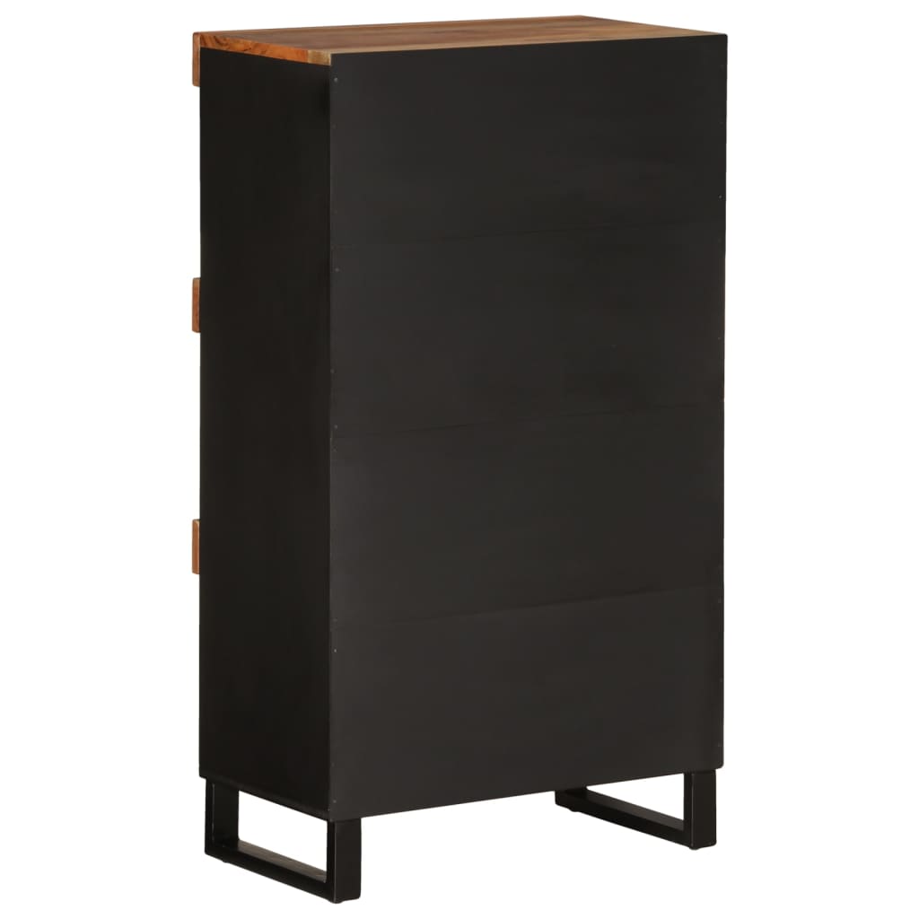 Bijzetkast 60x33x107 cm massief acaciahout is nu te koop bij PeponiXL, paradijselijk wonen!