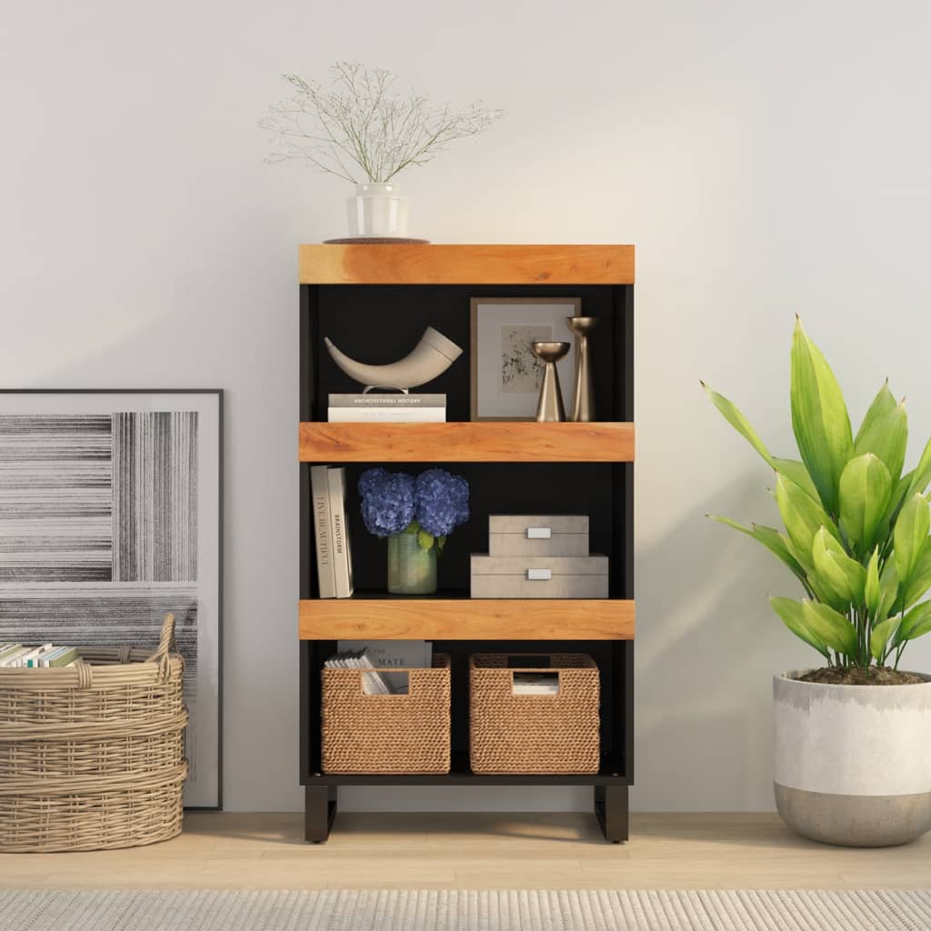 Bijzetkast 60x33x107 cm massief acaciahout is nu te koop bij PeponiXL, paradijselijk wonen!
