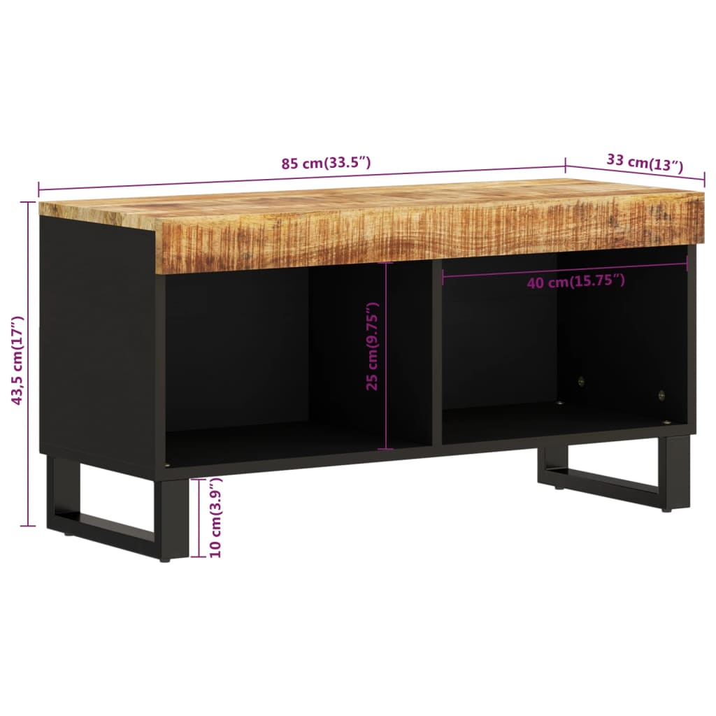 Tv-meubel 85x33x43,5 cm massief mangohout is nu te koop bij PeponiXL, paradijselijk wonen!