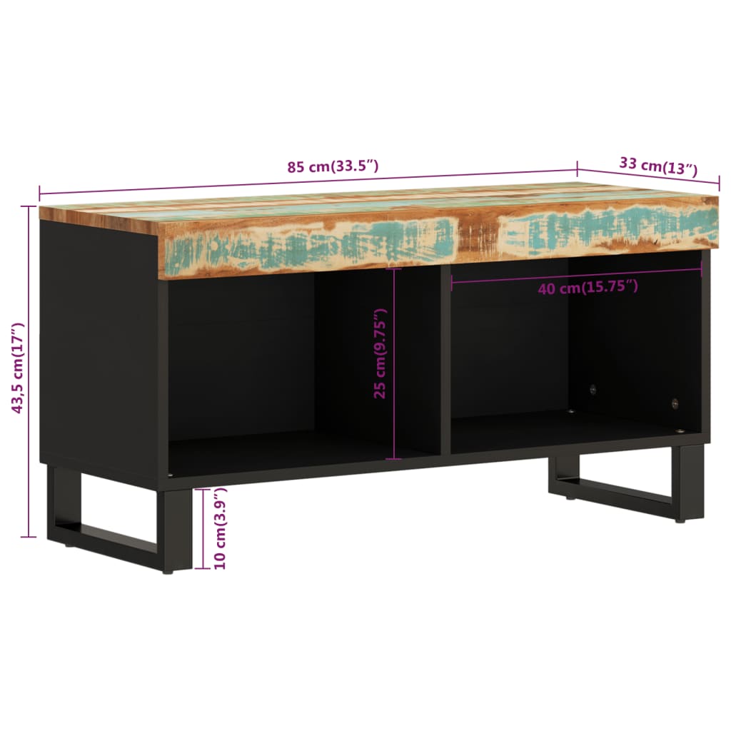 Tv-meubel 85x33x43,5 cm massief gerecycled hout is nu te koop bij PeponiXL, paradijselijk wonen!