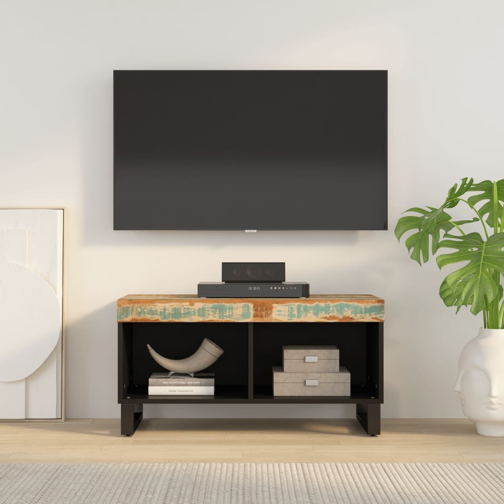 Tv-meubel 85x33x43,5 cm massief gerecycled hout is nu te koop bij PeponiXL, paradijselijk wonen!