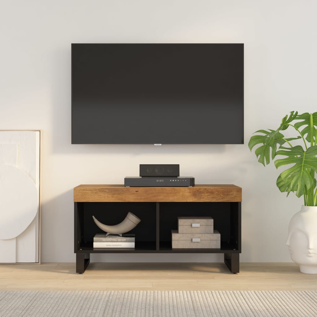 Tv-meubel 85x33x43,5 cm massief mangohout is nu te koop bij PeponiXL, paradijselijk wonen!